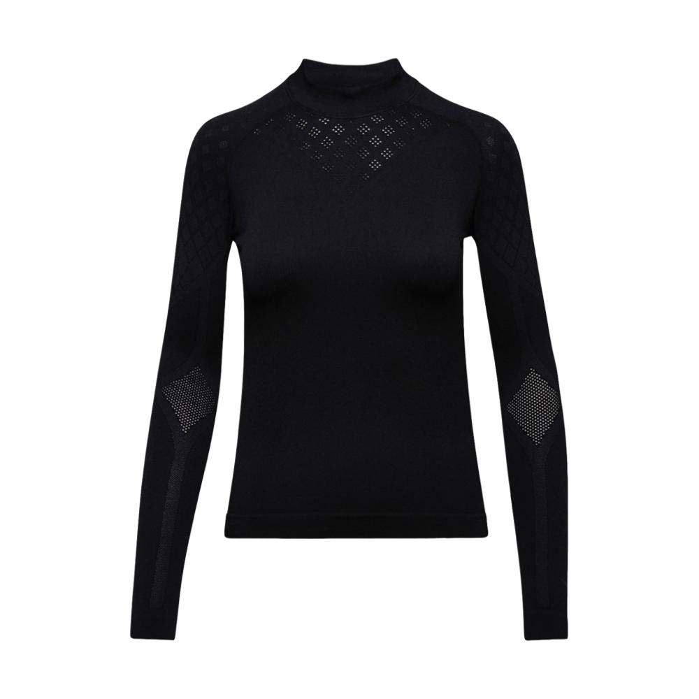 Women's Black Turtleneck Compression Training Top