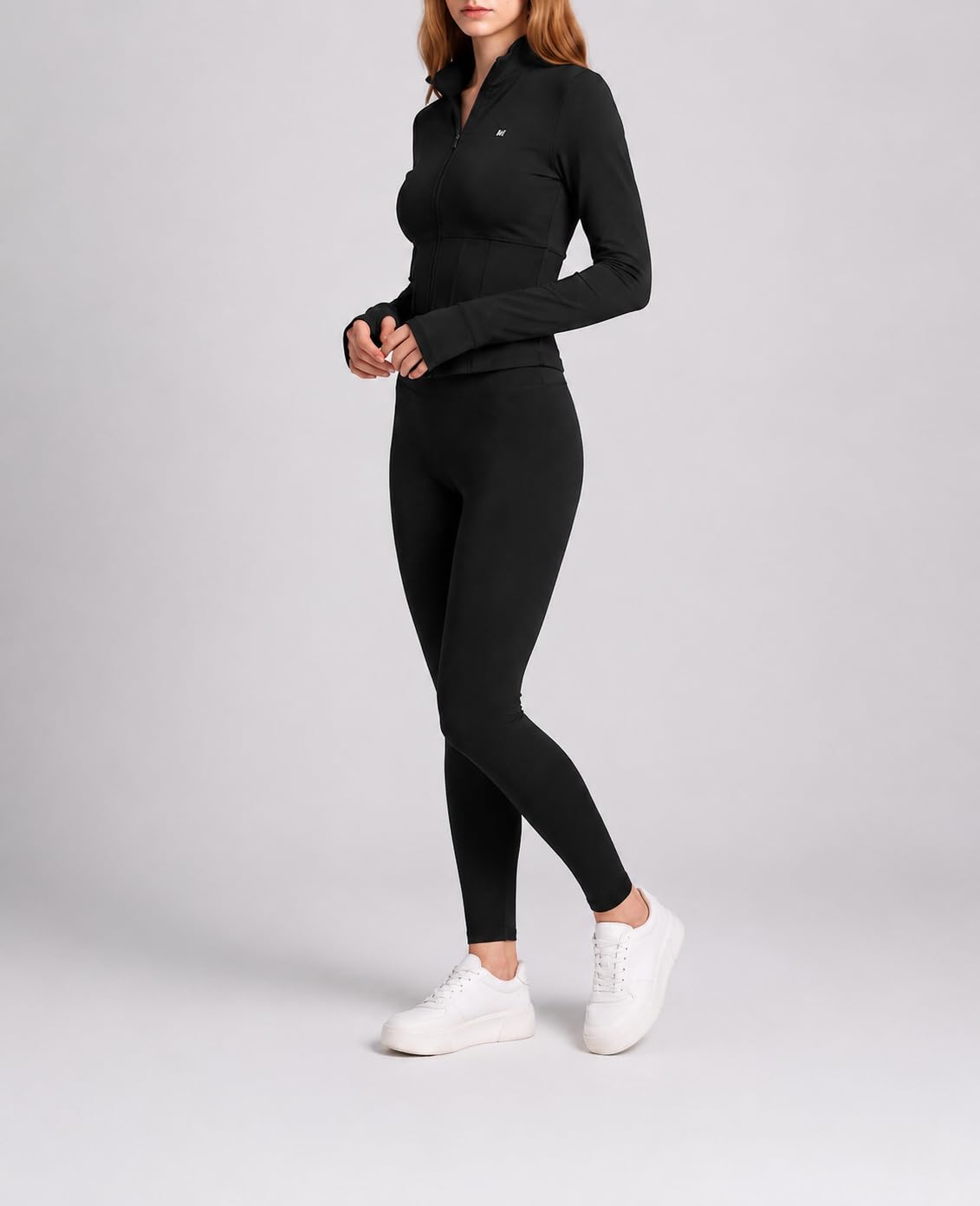 Women's Full-Zip Jacket and High-Waist Leggings Set
