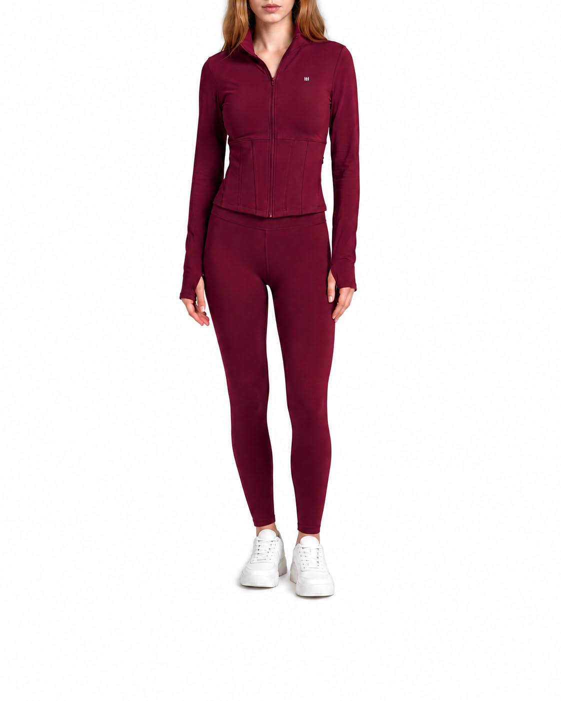 Women's Full-Zip Jacket and High-Waist Leggings Set