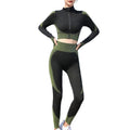 Women's Stretch Yoga Outfit with Flat-Seam Detailing