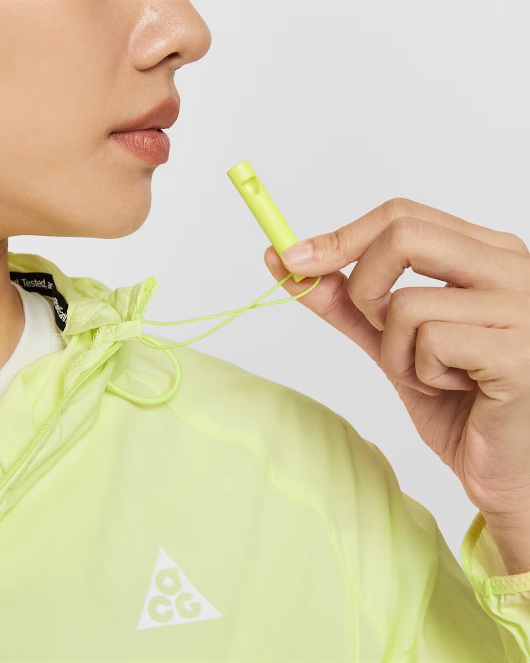 Women's Packable Nylon Running Jacket, Yellow, Medium