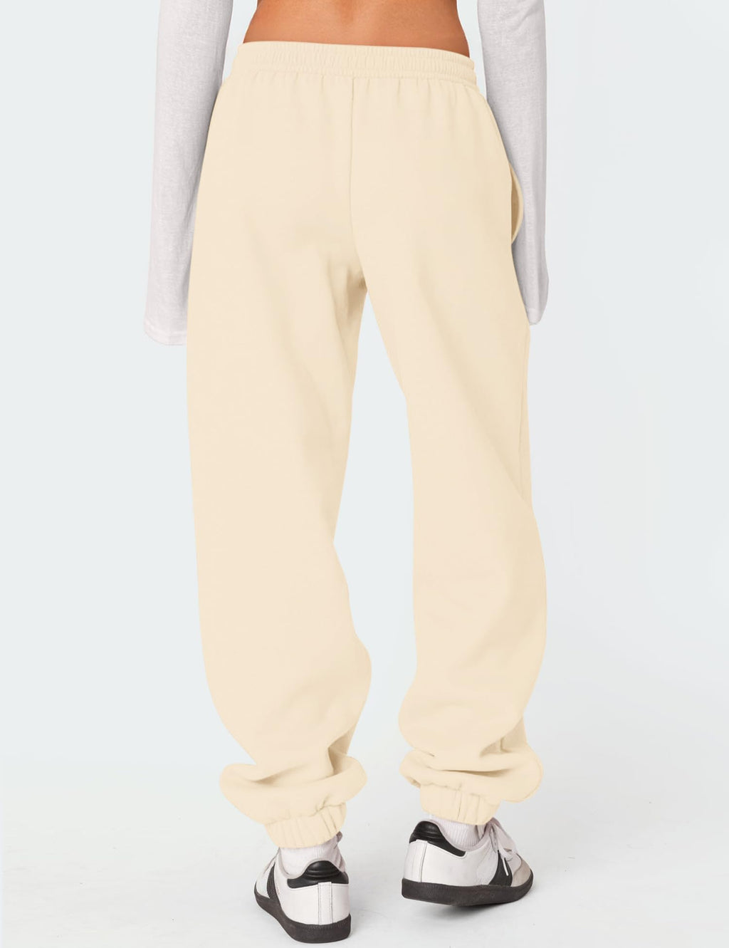 Women's Relaxed Fleece Sweatpants with Foldover Waist