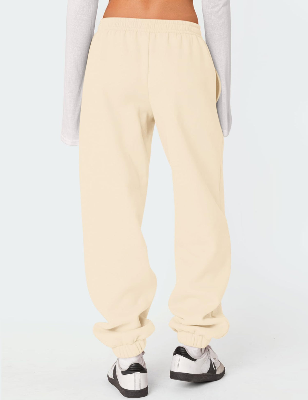 Women's Relaxed Fleece Sweatpants with Foldover Waist