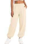 Women's Relaxed Fleece Sweatpants with Foldover Waist