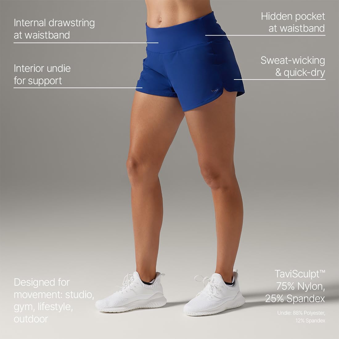 Women's Lightweight Athletic Shorts with Hidden Pocket