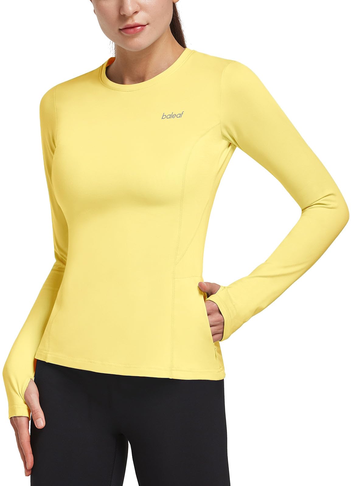 Women's Fleece-Lined Training Top with Thumbholes