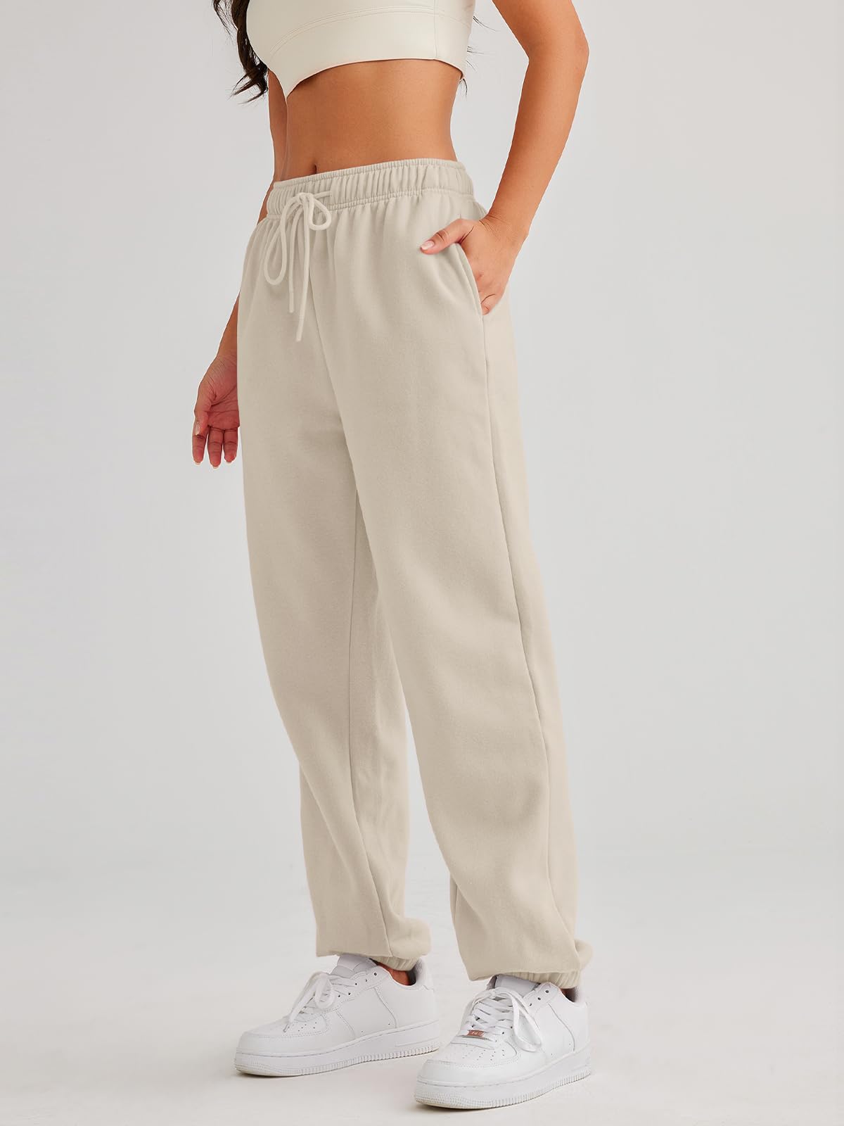 Women's High-Waist Fleece-Lined Joggers