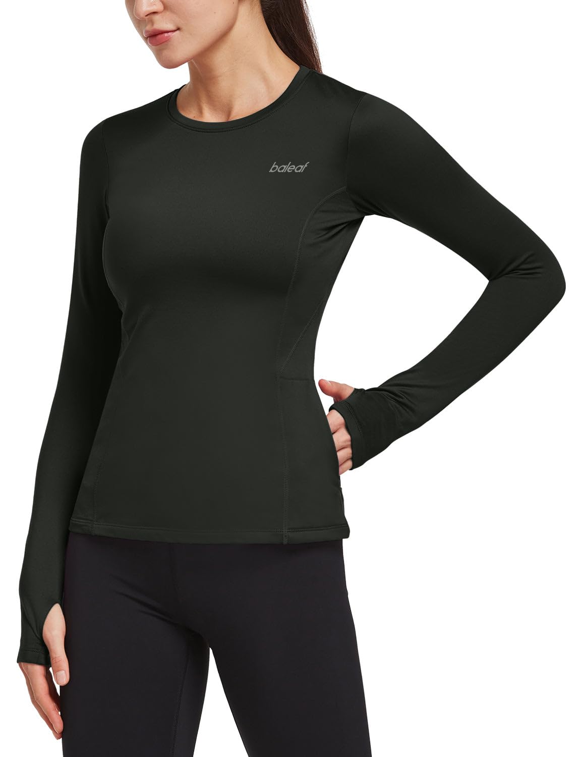 Women's Fleece-Lined Training Top with Thumbholes