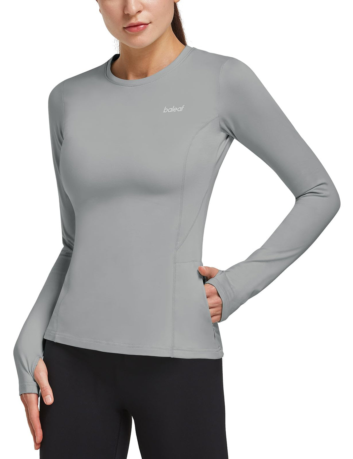 Women's Fleece-Lined Training Top with Thumbholes