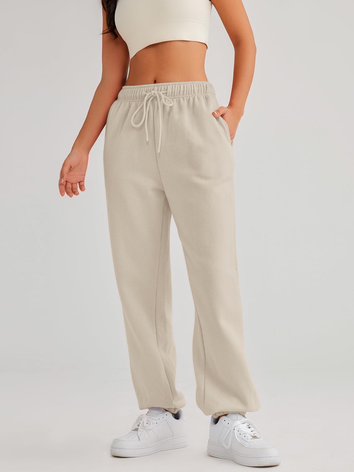 Women's High-Waist Fleece-Lined Joggers