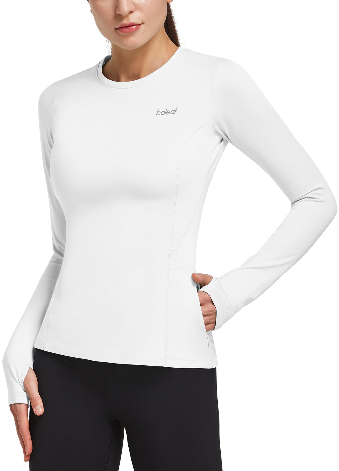 Women's Fleece-Lined Training Top with Thumbholes