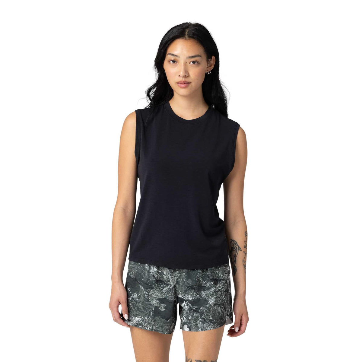 Women's Relaxed Stretch Tank with Split Hem