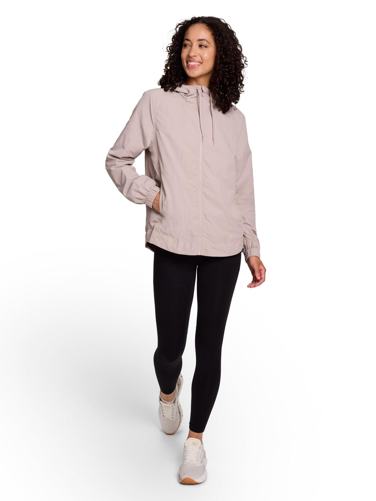 Women's Windbreaker with Adjustable Hood