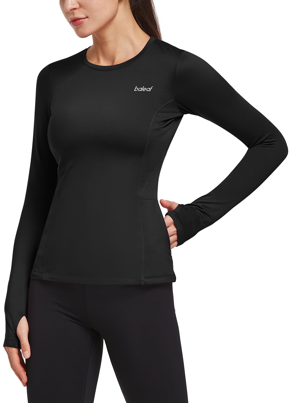 Women's Fleece-Lined Training Top with Thumbholes