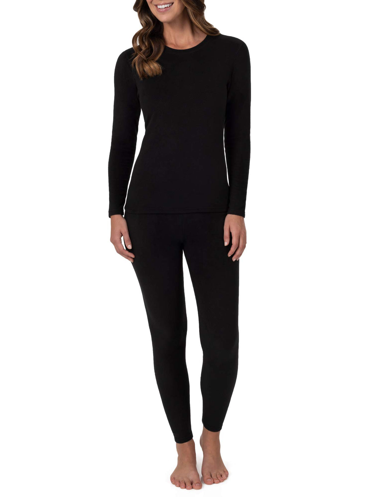 Women's Stretch Fleece-Lined Thermal Underwear Set