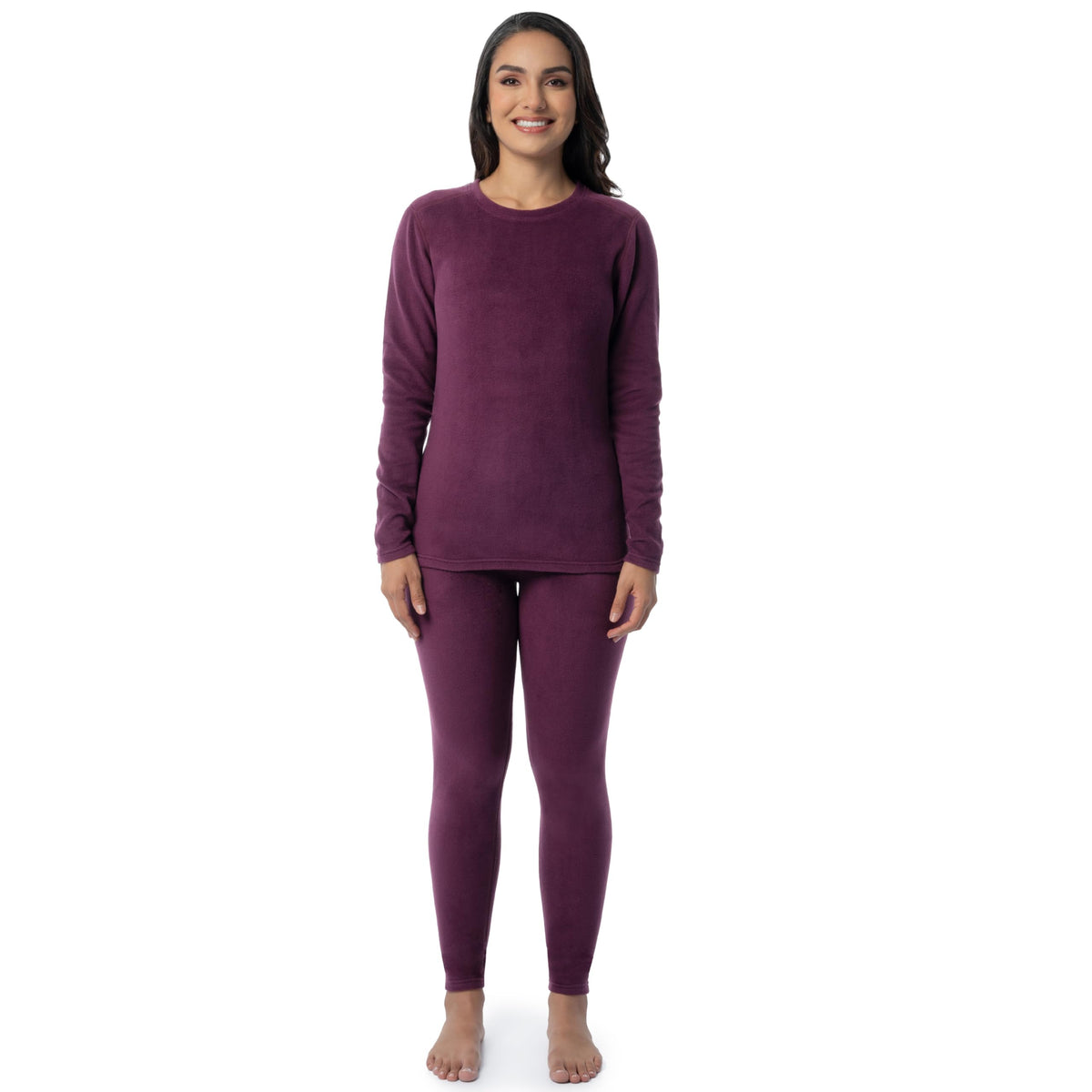 Women's Stretch Fleece-Lined Thermal Underwear Set