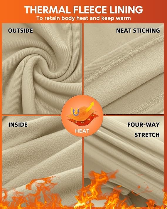 Women's Fleece-Lined Thermal Top and Leggings Set