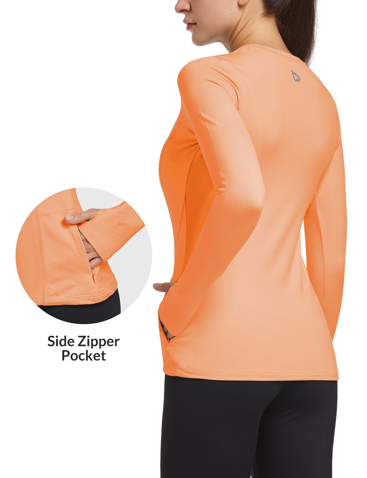 Women's Fleece-Lined Training Top with Thumbholes