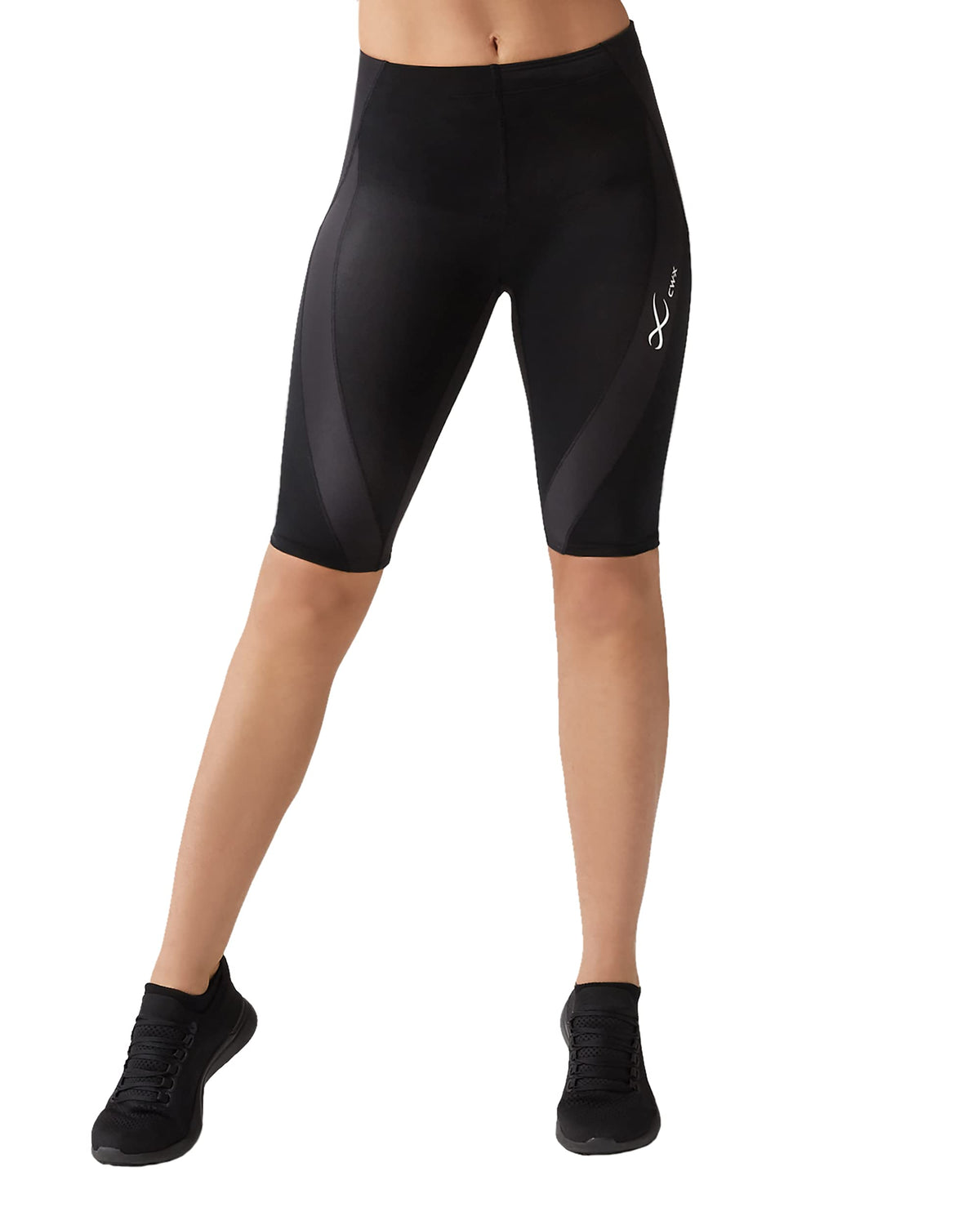 Women's Mid-Rise Compression Shorts with Support Panels