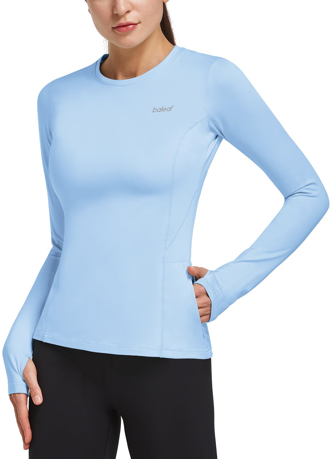 Women's Fleece-Lined Training Top with Thumbholes