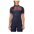 Women's Cycling Jersey, Midnight Blue Checks, X-Small