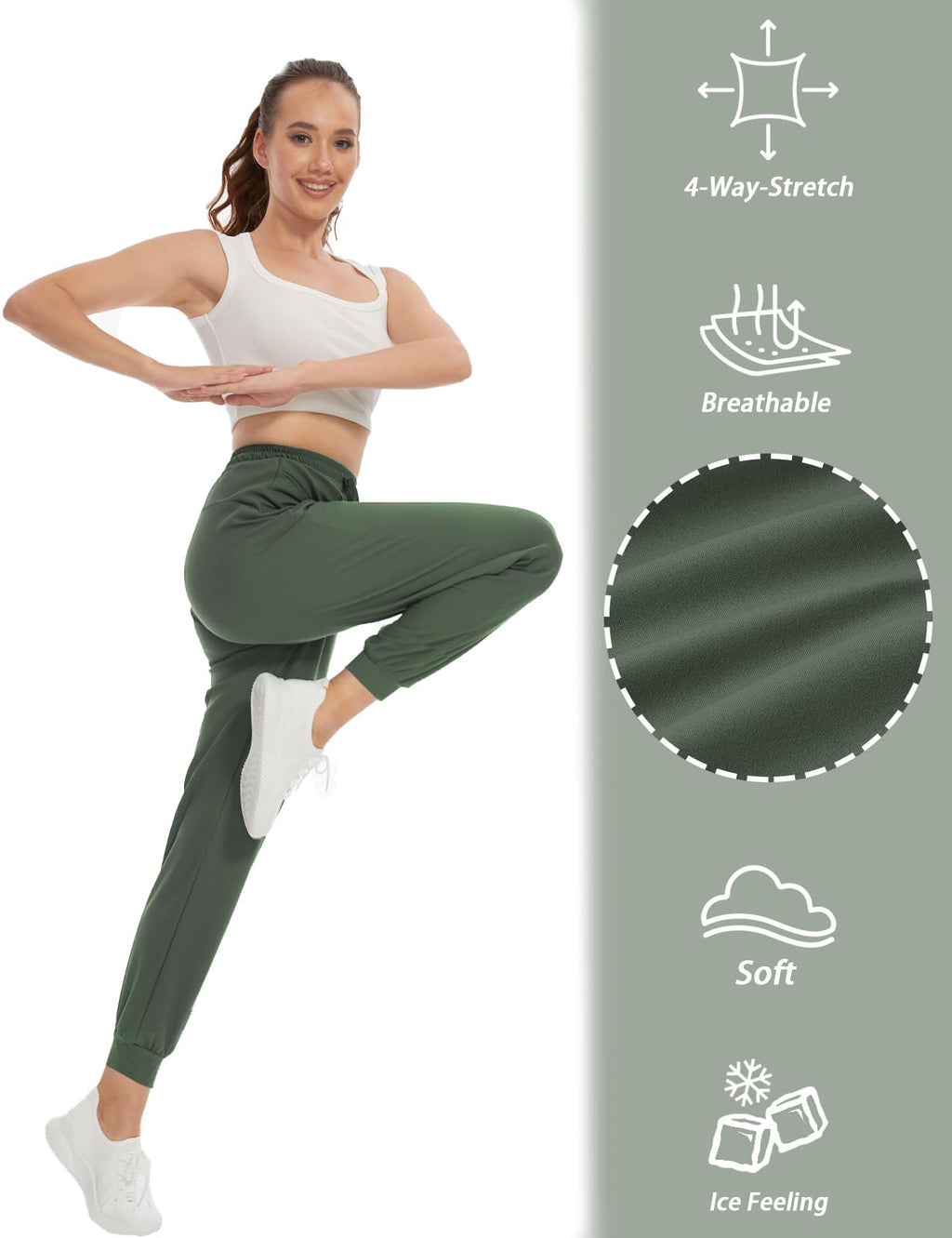 Women's Lightweight Joggers with Zip Pockets