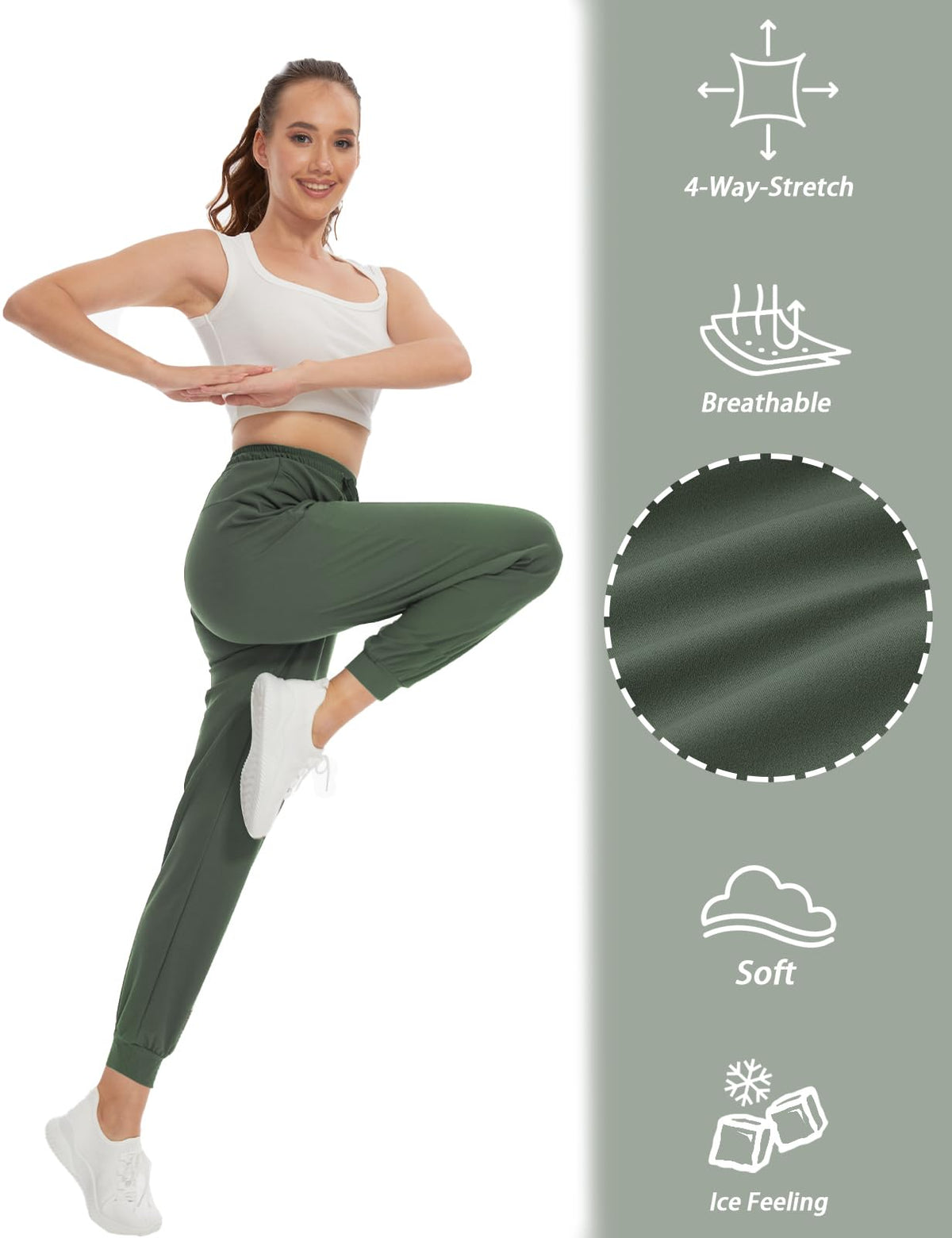 Women's Lightweight Joggers with Zip Pockets