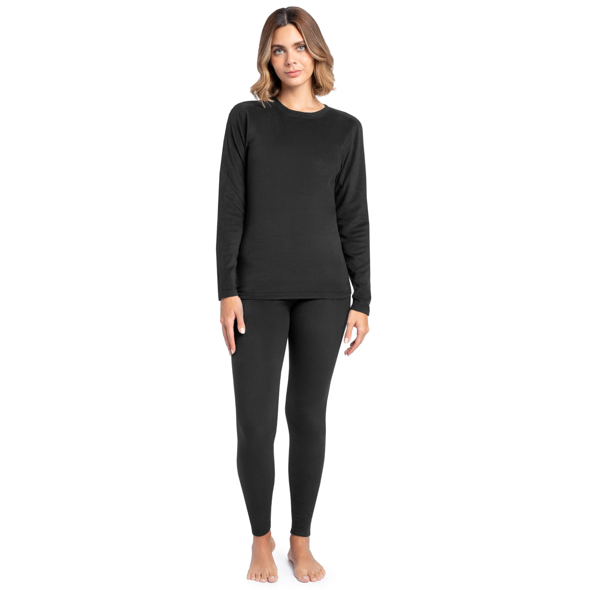 Women's Stretch Fleece-Lined Thermal Underwear Set