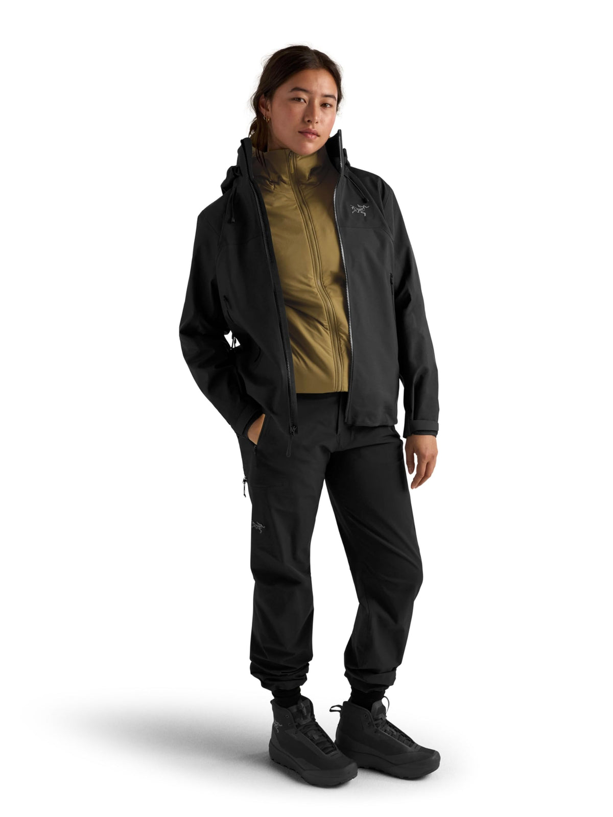 Women's Waterproof Alpine Shell with Helmet-Compatible Hood