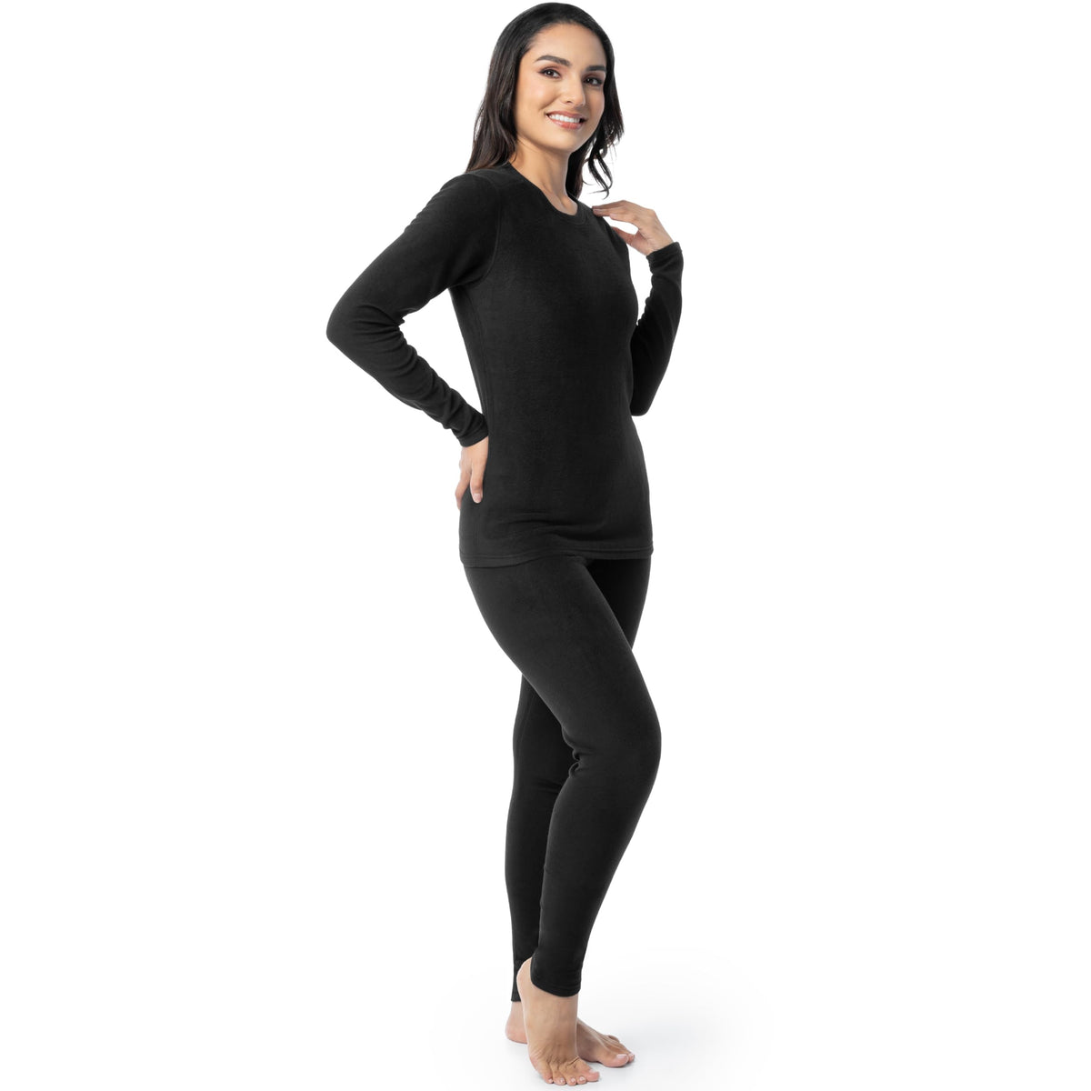 Women's Stretch Fleece-Lined Thermal Underwear Set