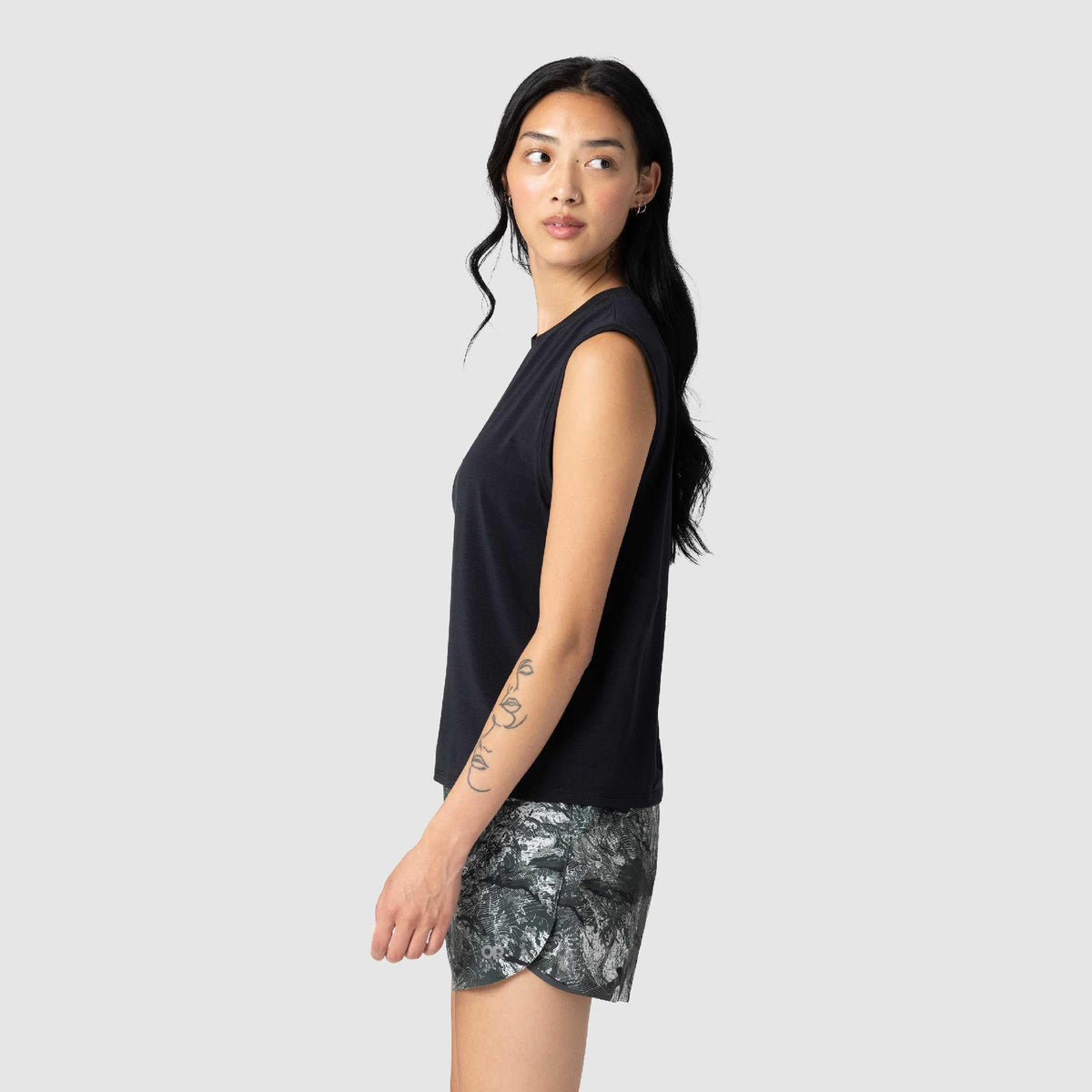 Women's Relaxed Stretch Tank with Split Hem