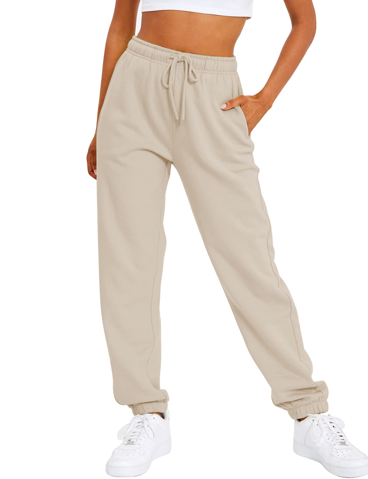 Women's High-Waist Fleece-Lined Joggers