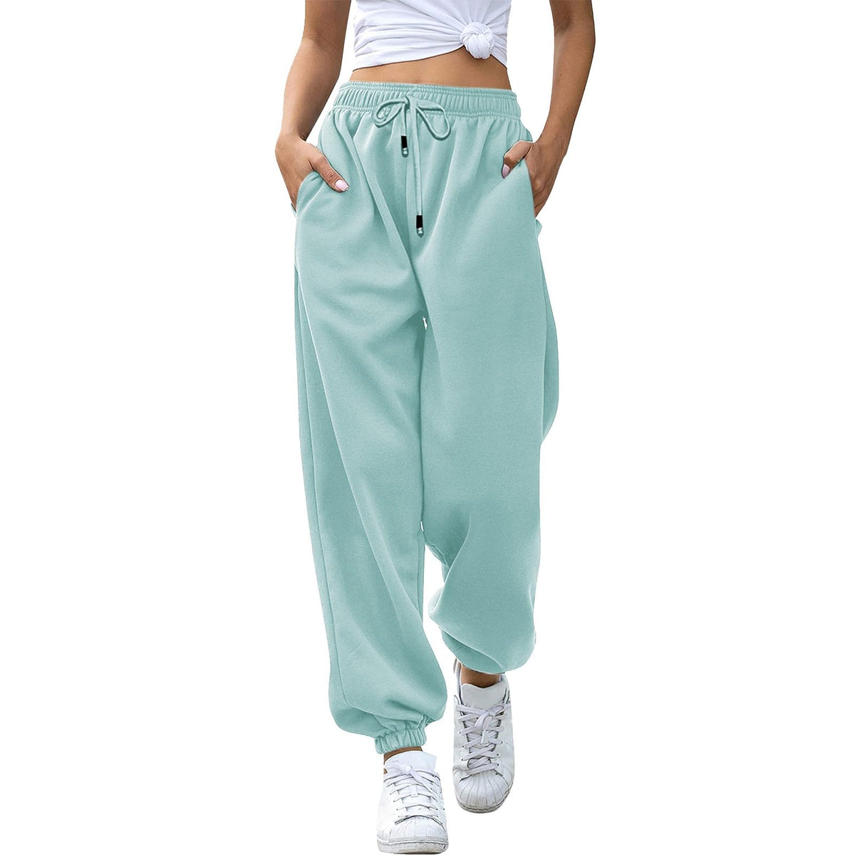 Women's Relaxed Drawstring Joggers with Pockets