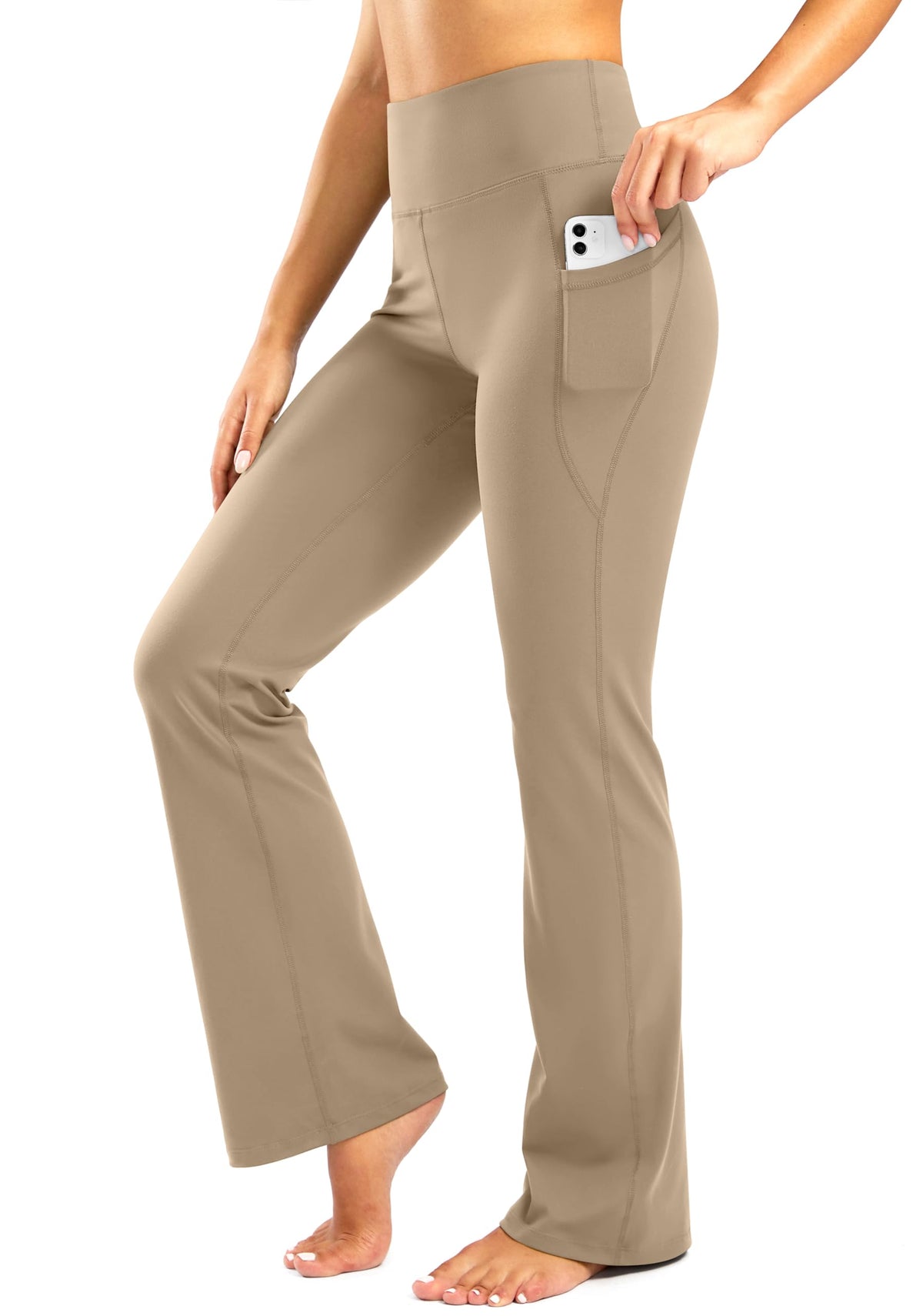 Women's Bootcut Yoga Pants with Side Pockets