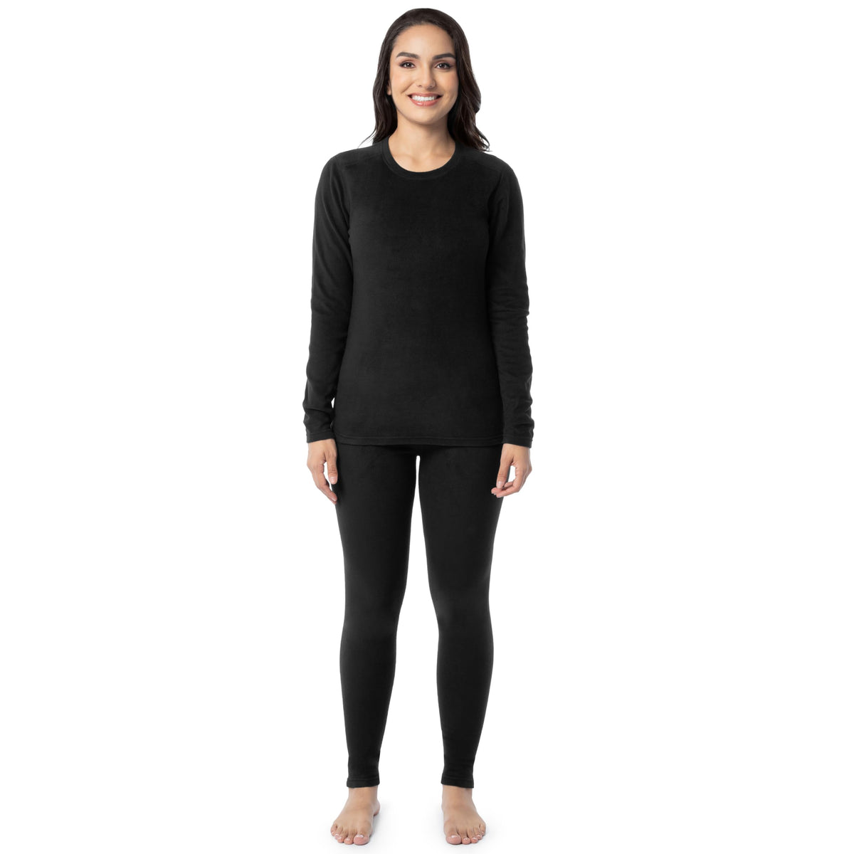 Women's Stretch Fleece-Lined Thermal Underwear Set