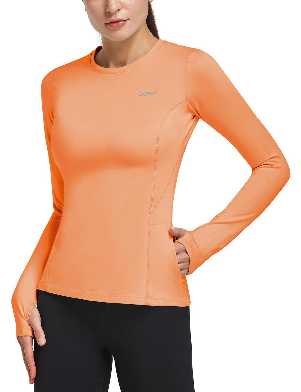 Women's Fleece-Lined Training Top with Thumbholes