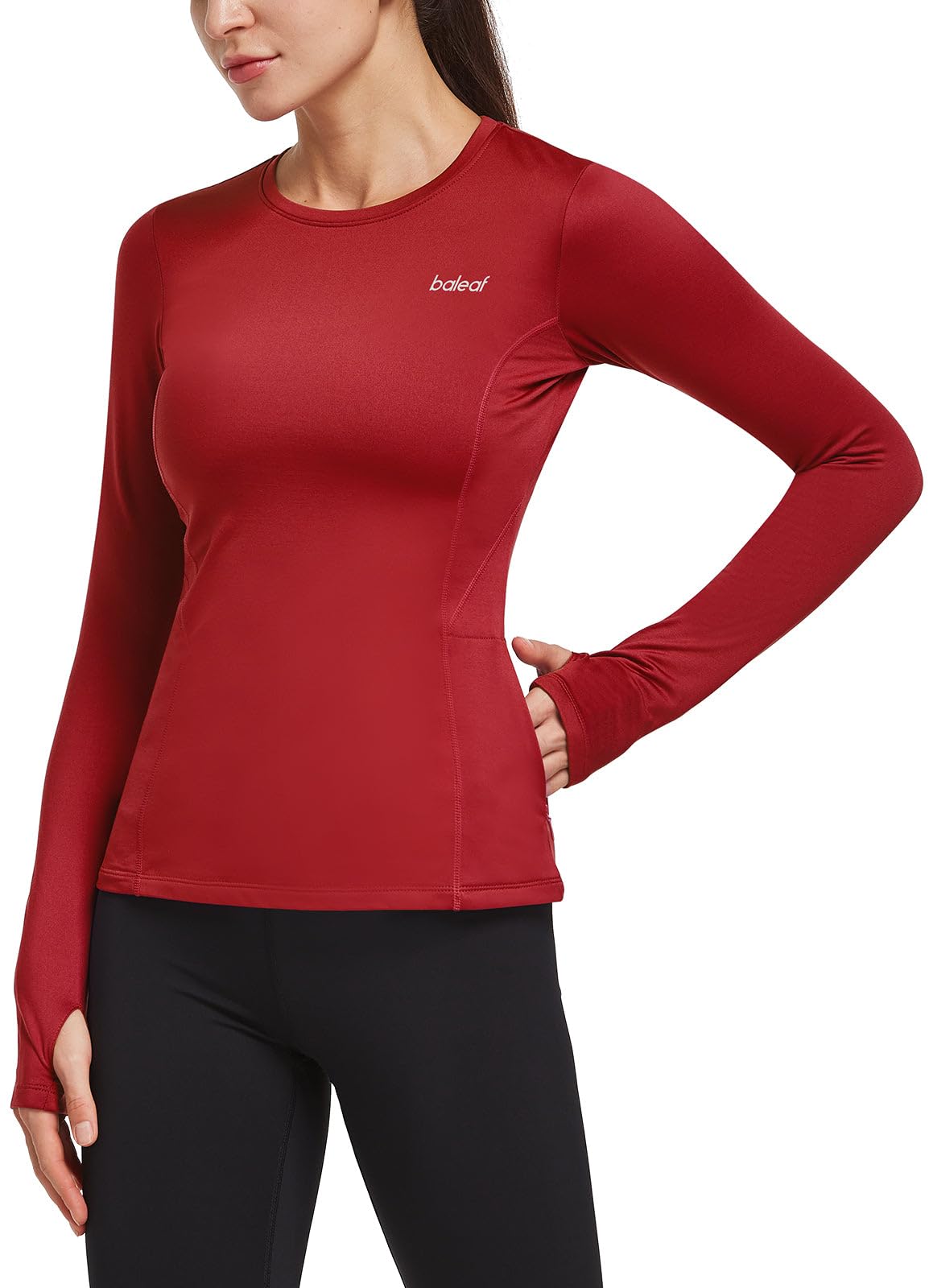 Women's Fleece-Lined Training Top with Thumbholes