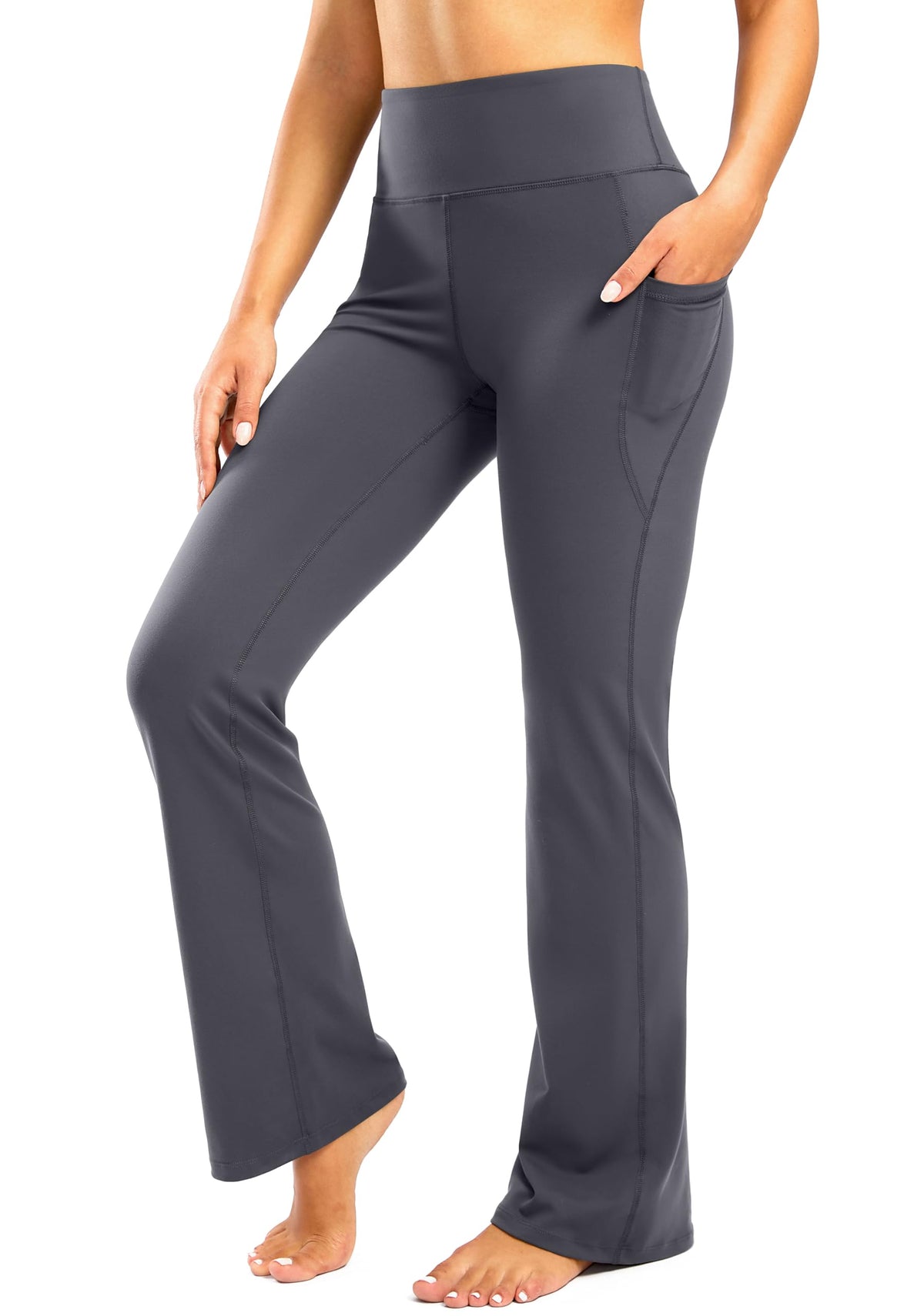 Women's Bootcut Yoga Pants with Side Pockets