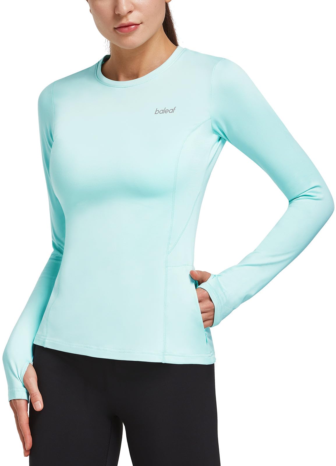Women's Fleece-Lined Training Top with Thumbholes