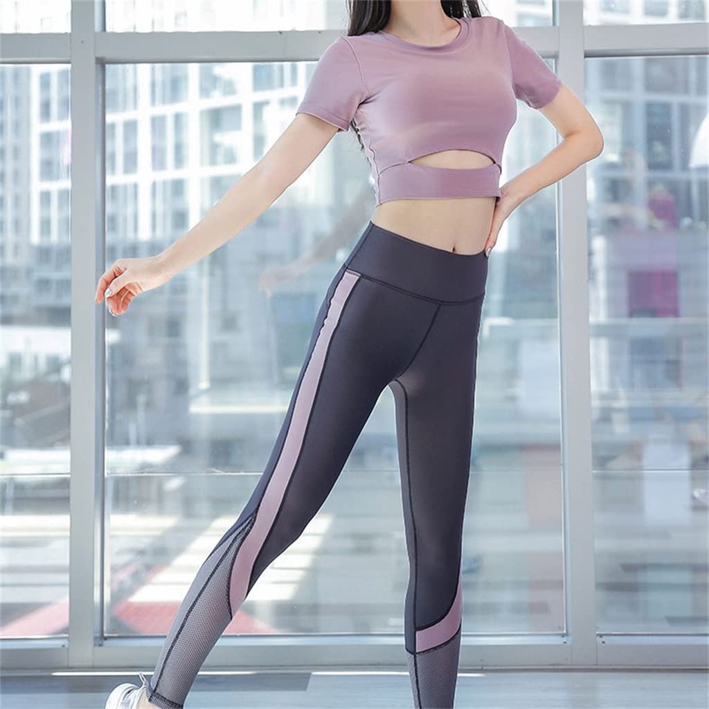 Women's Short-Sleeve Stretch Yoga Set
