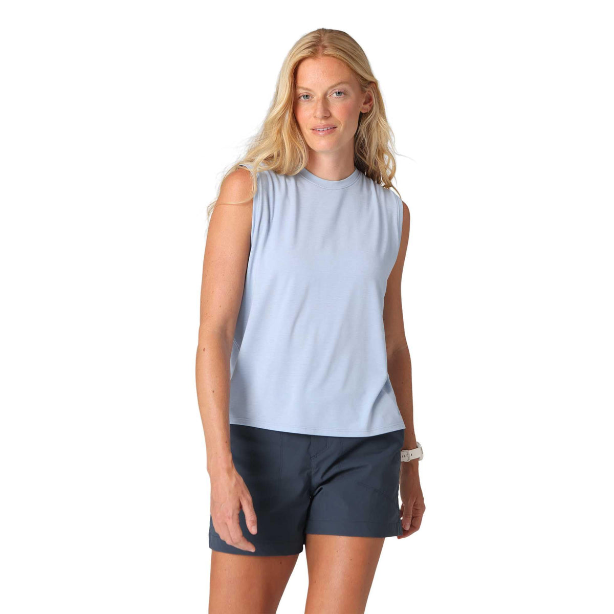Women's Relaxed Stretch Tank with Split Hem