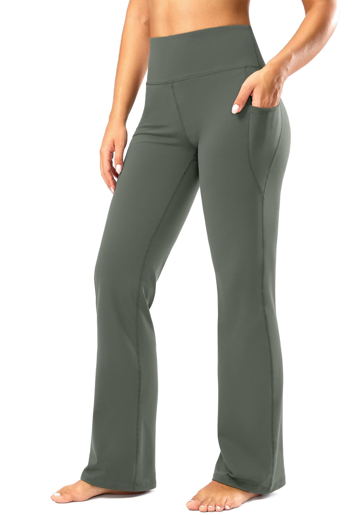 Women's Bootcut Yoga Pants with Side Pockets