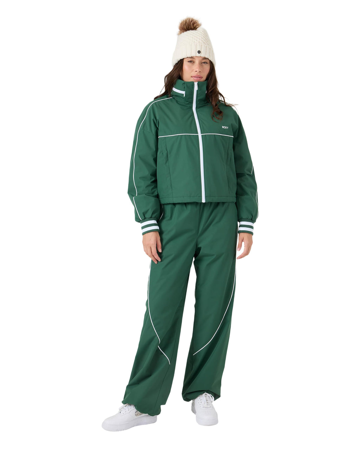 Women's Lightweight Insulated Track Jacket with Hidden Hood