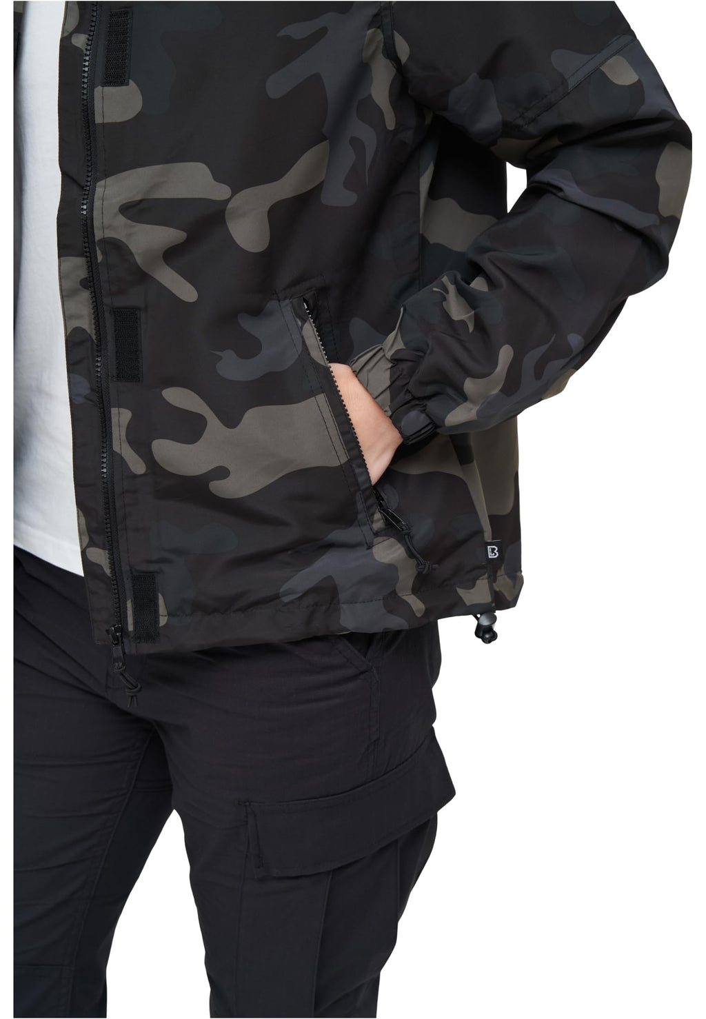 Women's Mesh-Lined Windbreaker, Dark Camo, XS