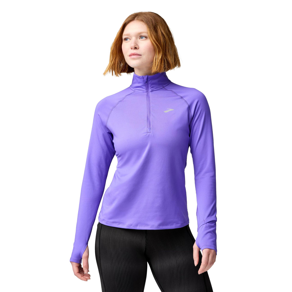 Women's Stretch Half-Zip Running Top with Watch Window