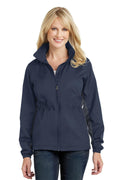 Women's Lined Wind Jacket, Navy/Grey, 3XL