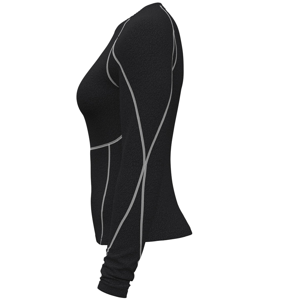 Women's Long-Sleeve Stretch Compression Top, Large