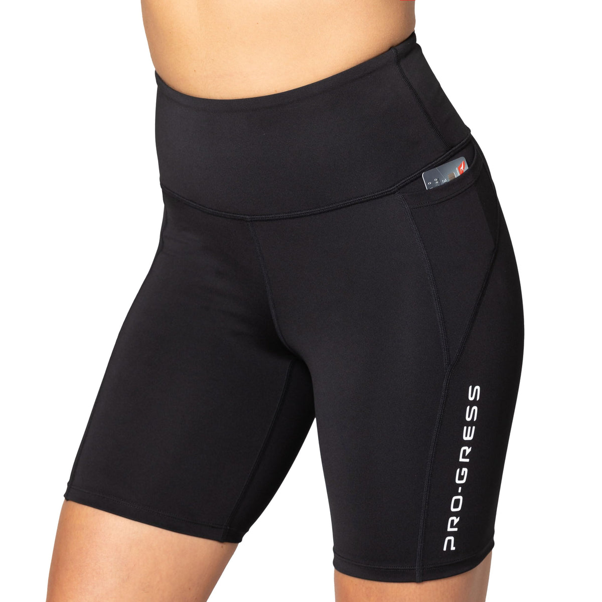 Women's Compression Bike Shorts with Small Pocket