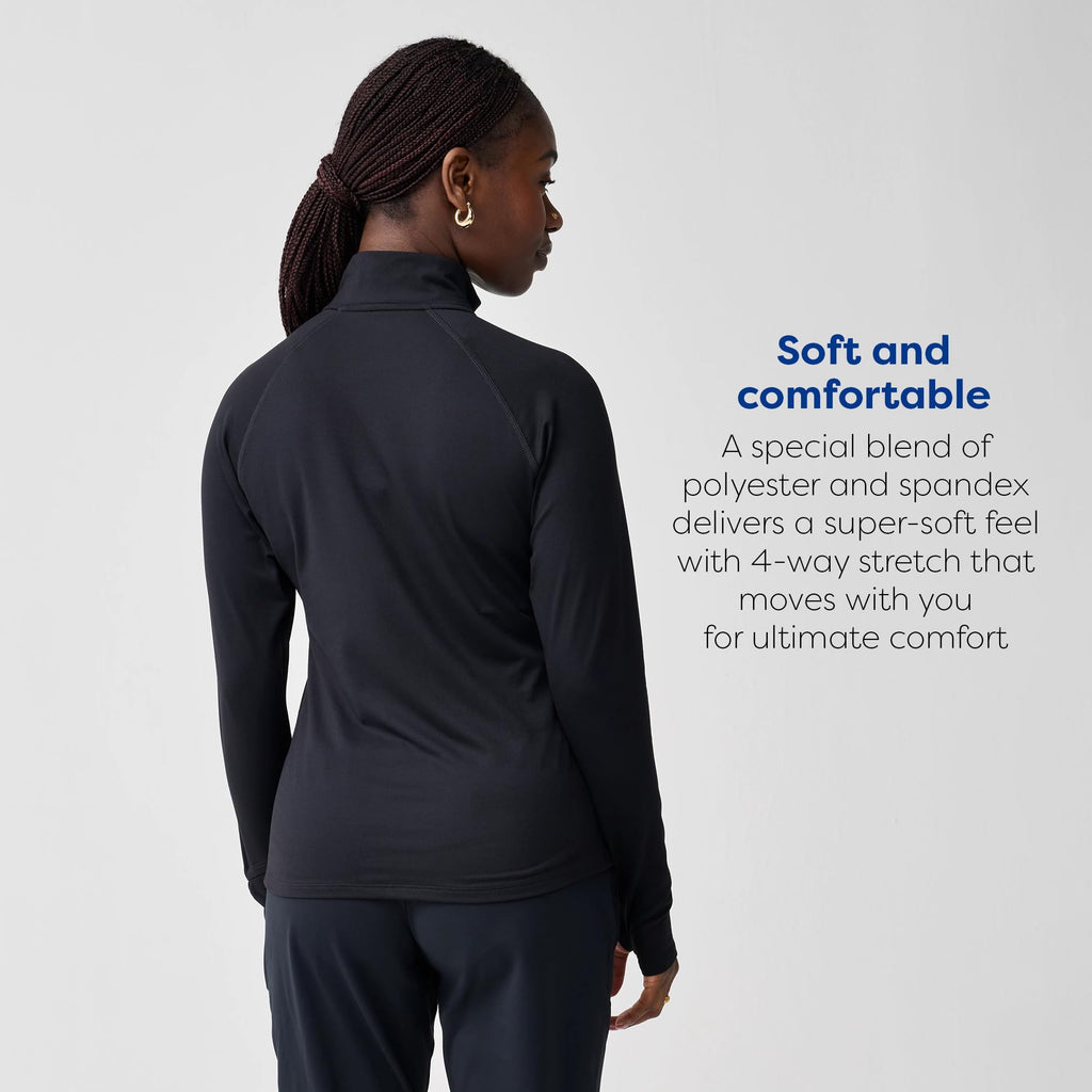 Women's Stretch Half-Zip Running Top with Watch Window