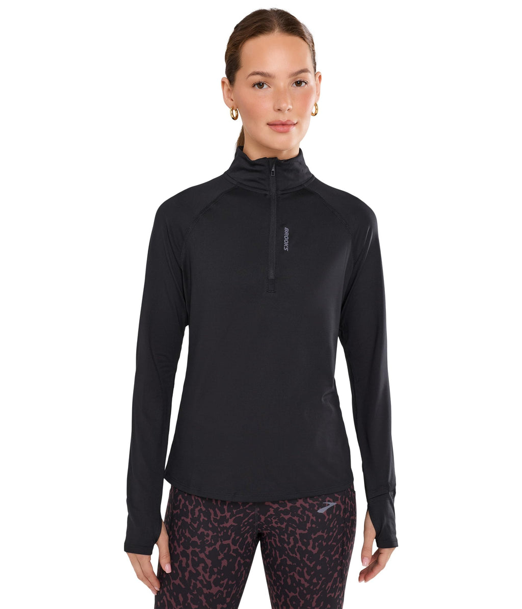 Women's Stretch Half-Zip Running Top with Watch Window